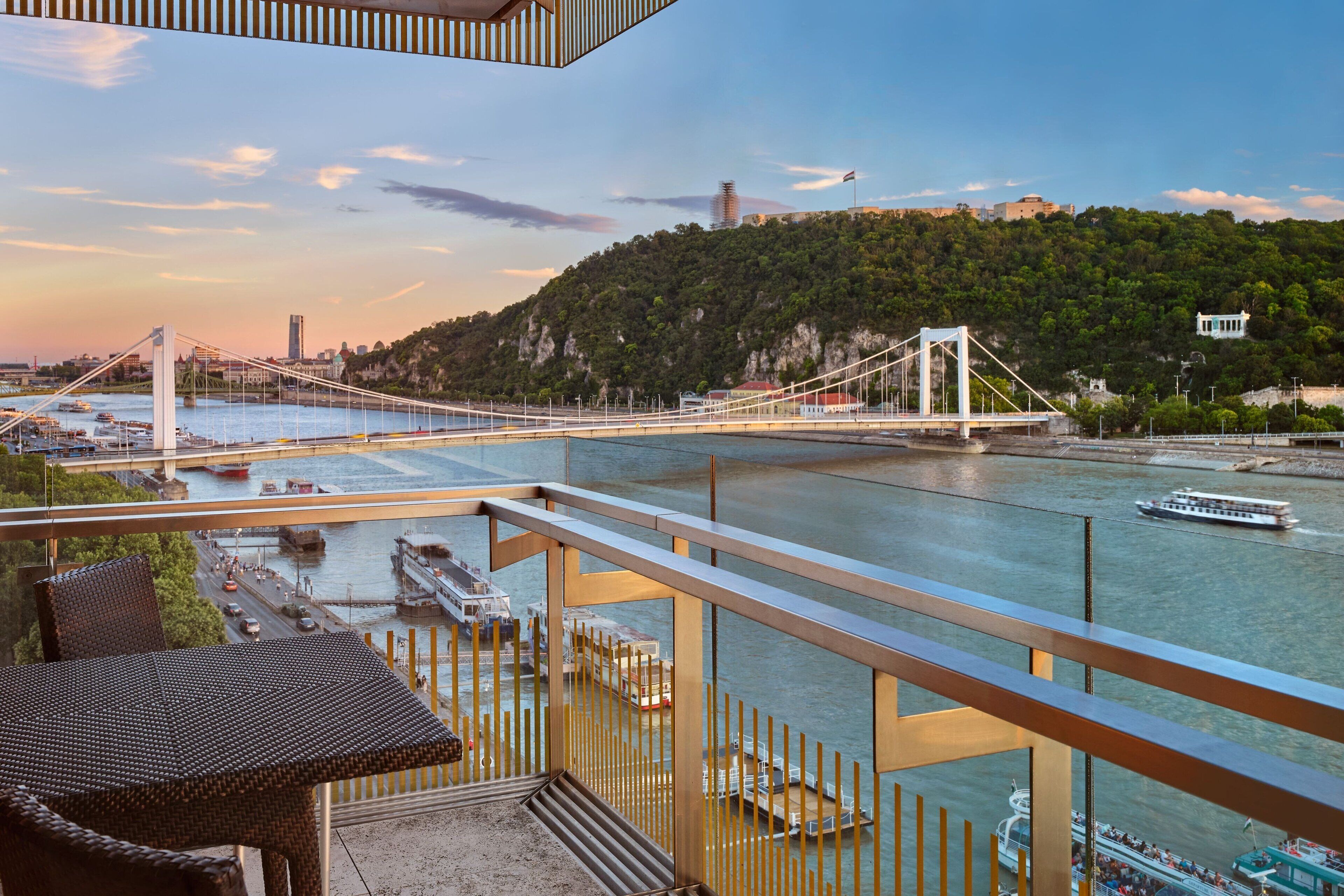 danube terrace at Budapest Marriott Hotel