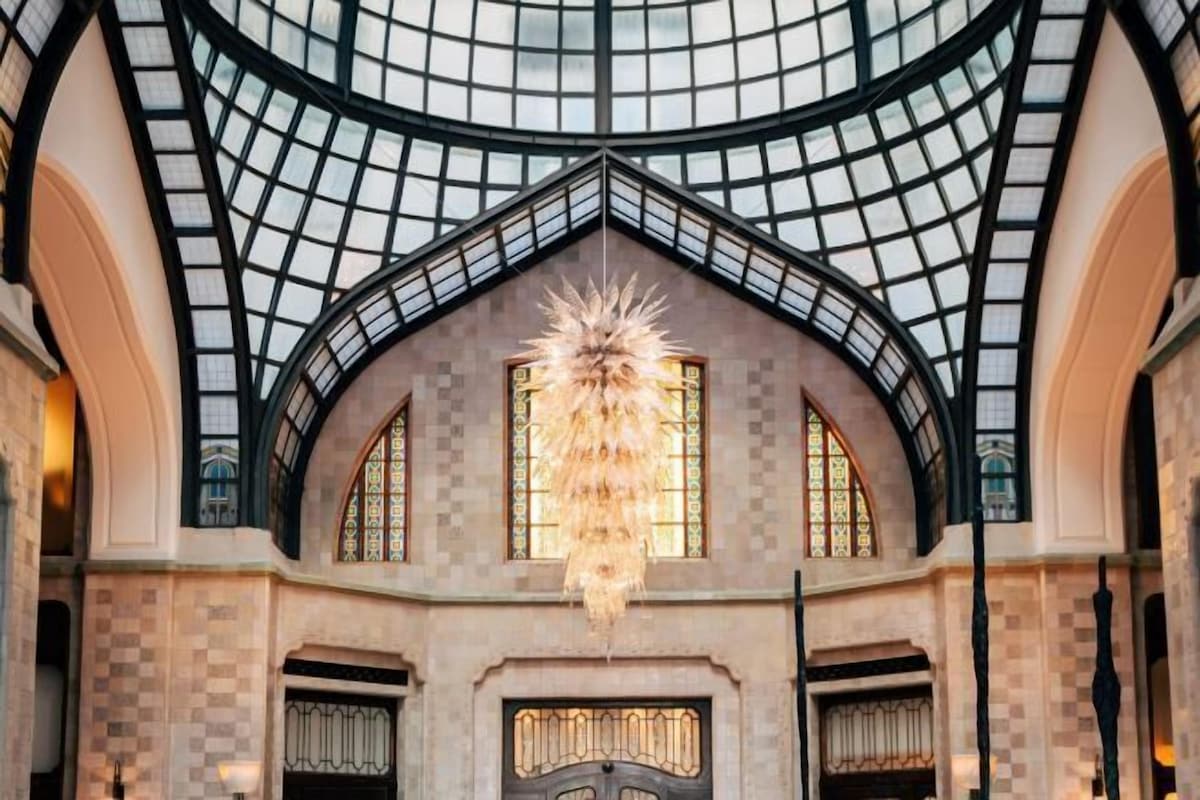 Grand hall at Four Seasons Hotel Gresham Palace Budapest